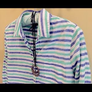 ⛅️Gap Popover Pocket Shirt in Linen sz S